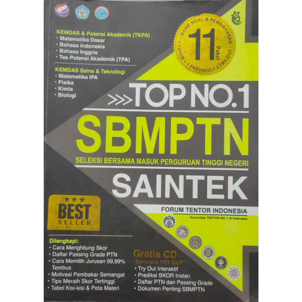 BUKU TOP NO.1 SBMPTN SAINTEK BEST SELLER BEKAS ORI