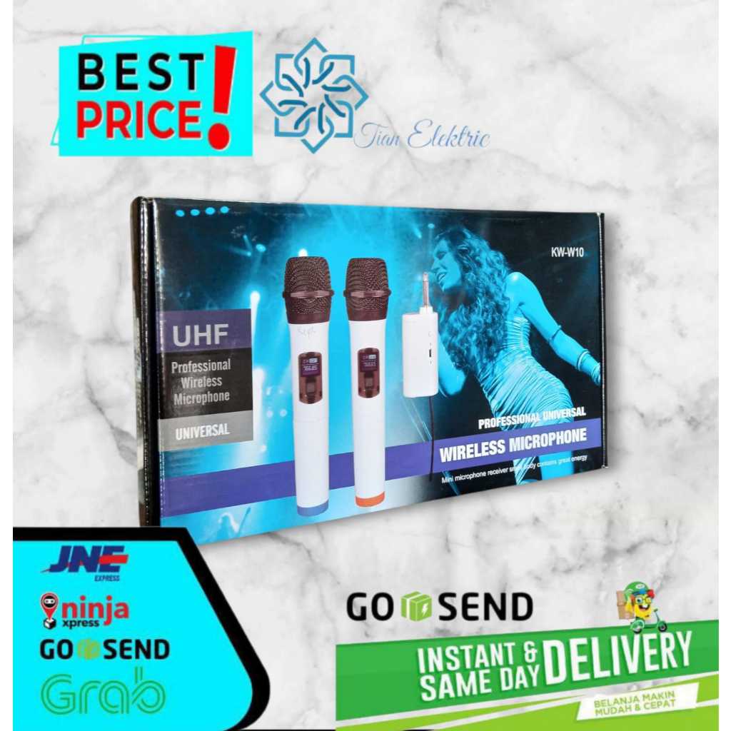 KENWOOD KW-W10 Professional Wireless Microphone Double Mic