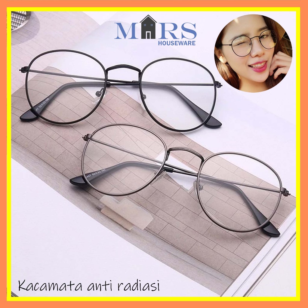 | MARS | KACAMATA WANITA PRIA ANTI RADIASI ANTI DEBU FRAMA KACAMATA 102 STYLE KOREA UNISEX