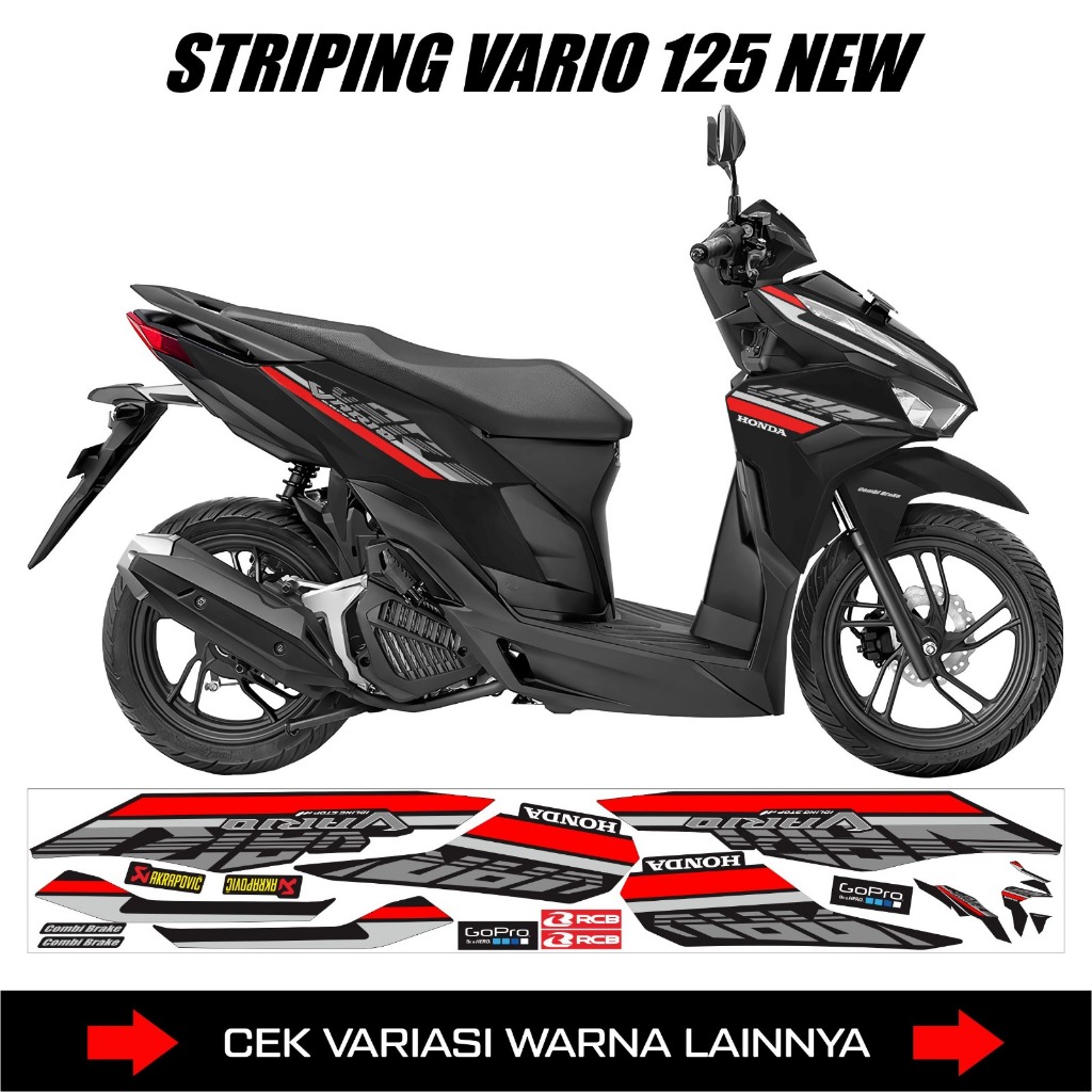 Striping HONDA Vario 125 Led New Gen2 / STIKER VARIASI BODY MOTOR VARIO 125 BARU / ICON 125 NEW