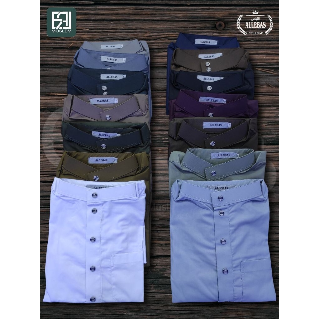 GAMIS ANAK ALLEBAS LENGAN PANJANG WARNA POLOS Usia 5-11 Thn