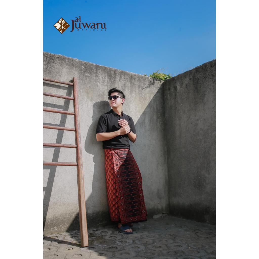 Sarung batik Aljuwani motif Antaboga (Merah Maroon) | Sarung Batik Halus | Sarung Premium