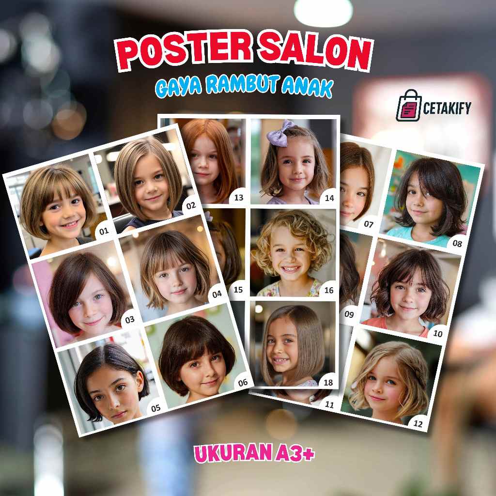 POSTER GAYA RAMBUT ANAK PEREMPUAN