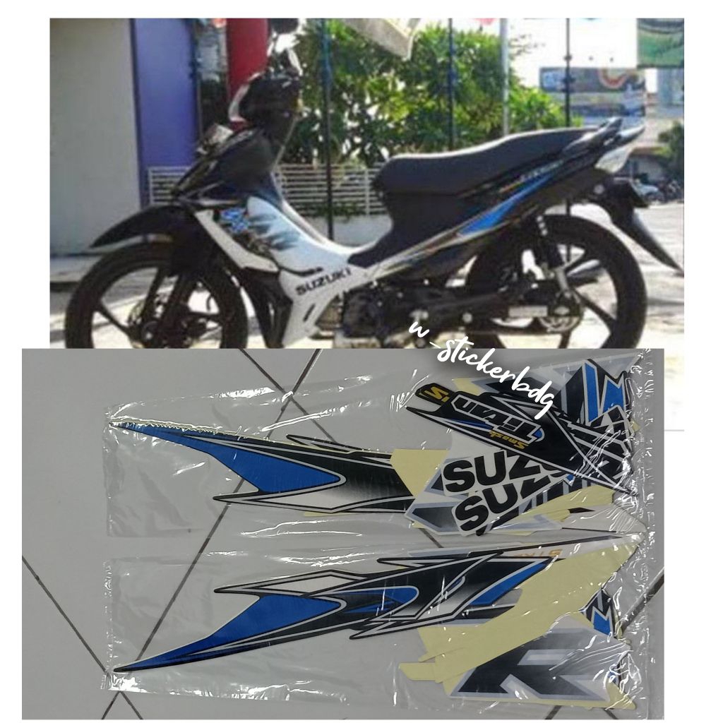 Striping Lis Suzuki Smash Titan SR 2010 2011 Putih Hitam