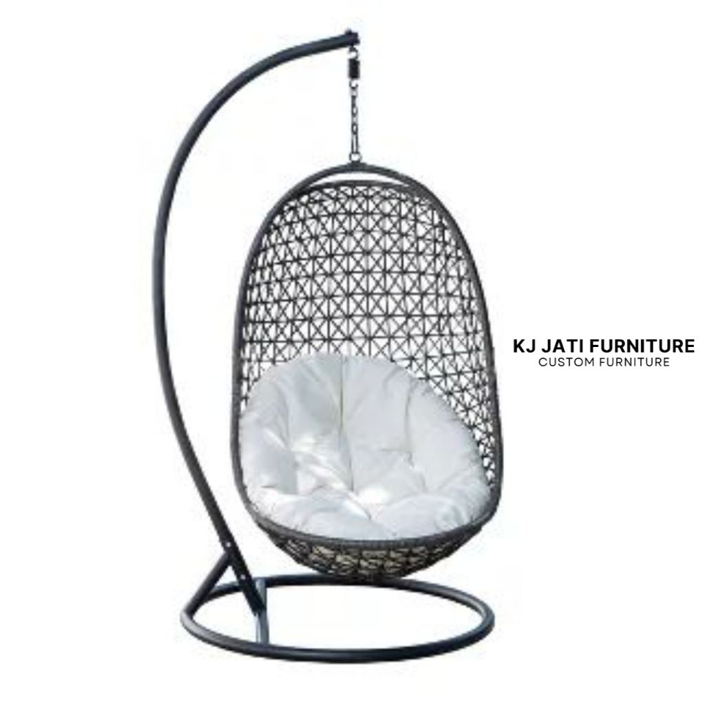 Hanging chairs Sofa Empuk Ayunan Gantung Besi Alumunium Ayunan Rotan