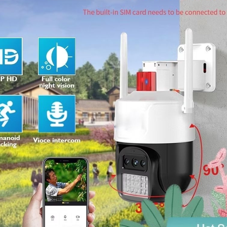 TERSEDIA SINOVISION PTZ14-4G CCTV simcard 4g gsm outdoor waterproof IP66 CCTV PTZ No need to connect