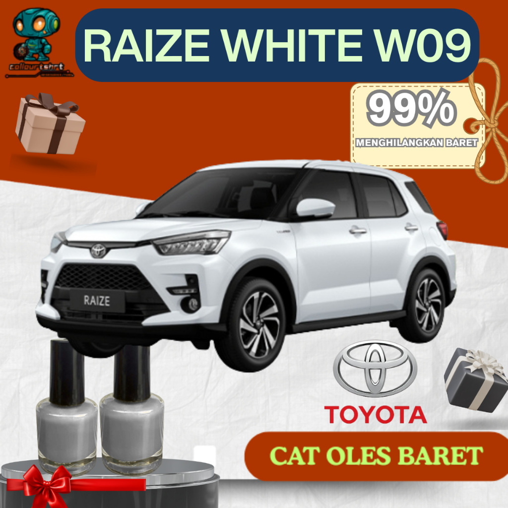 Cat Oles White Solid W09 Toyota Raize Putih