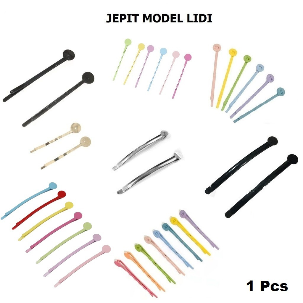 Jepit Lidi Warna-Warni | Jepitan/ Aksesoris  Rambut Lidi Harga/1pcs