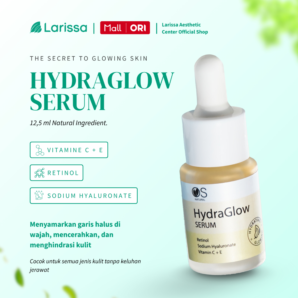 Larissa HydraGlow Serum – Hydrating+Glowing Serum Retinol dan Vitamin E Serum Anti-aging