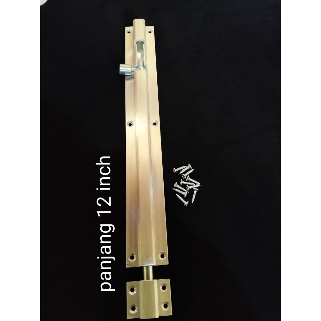 Grendel slot aluminium kunci pintu 12inch30cm