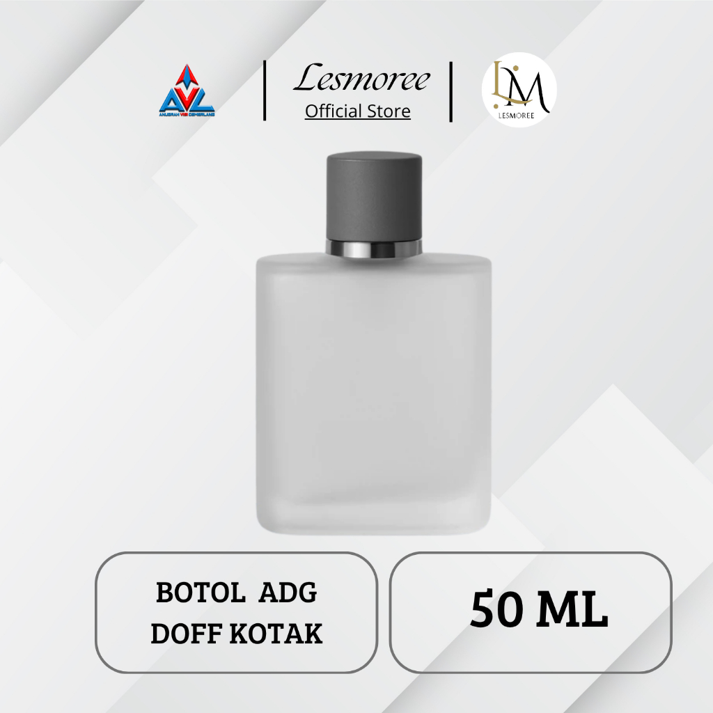 BOTOL ADG DOFF KOTAK  SPRAY 50ML/ BOTOL PARFUM / BOTOL MINYAK WANGI / BOTOL SPRAY / BOTOL 50ML / PAR