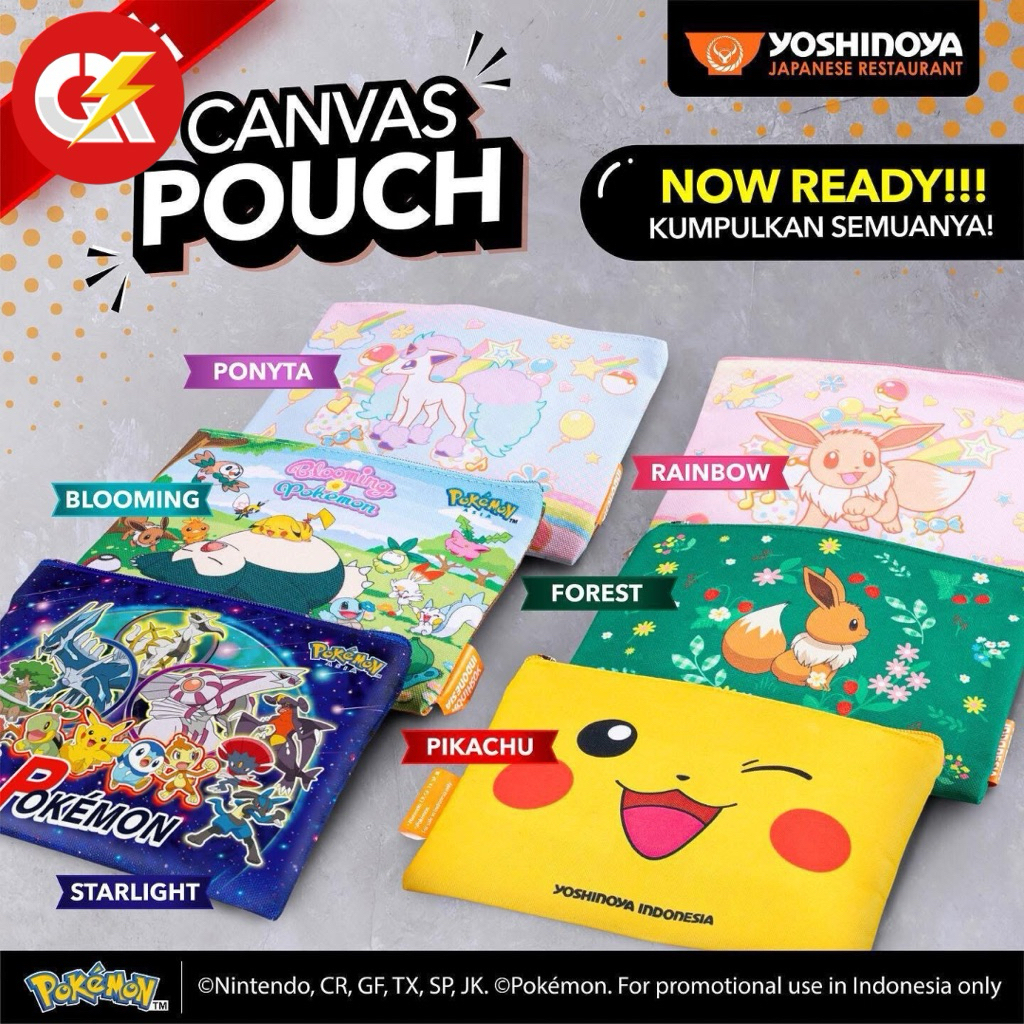 Dompet Pouch Official Pokemon X Yoshinoya Original
