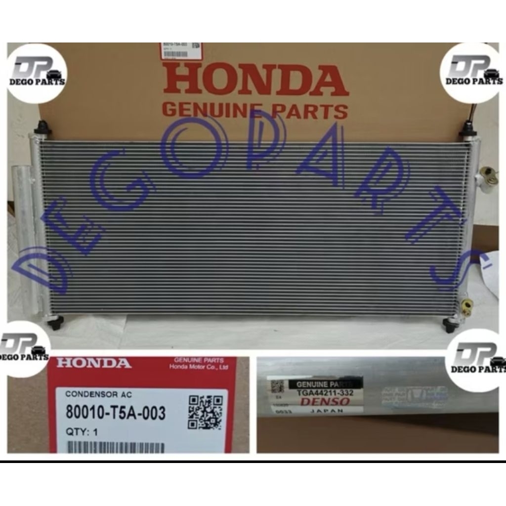 CONDENSOR AC HONDA ALL NEW CITY GM2 MATIC MANUAL 2008-2013 ASLI ORIGINAL DENSO JAPAN
