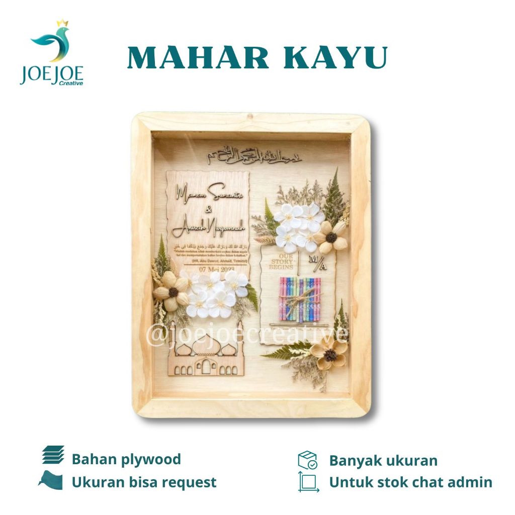 MAHAR KAYU AESTHETIC MAHAR NIKAH KEKINIAN MAHAR PERNIKAHAN RUSTIC
