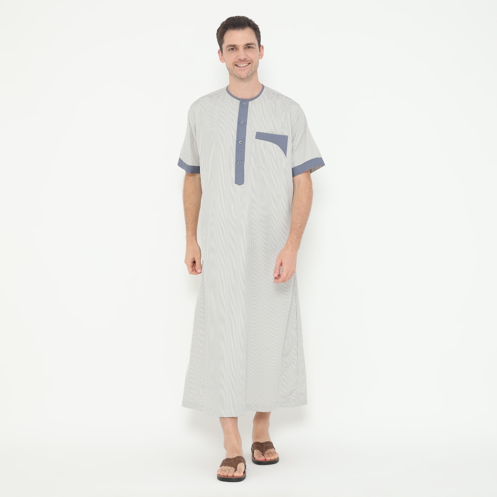 SHOHIB GAMIS PRIA DUBAI LIRIS LENGAN PENDEK