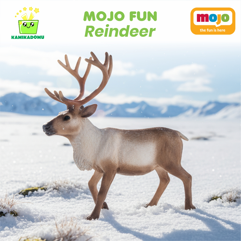 KAMIKADOMU - Mojo Fun Reindeer Miniatur Hewan Action Figure Rusa Kutub