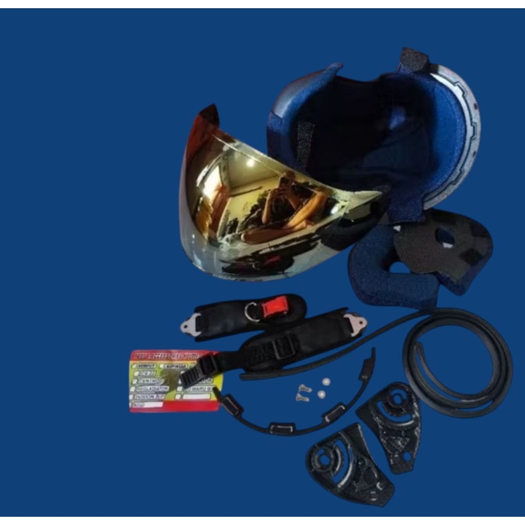 paket komplit busa helm ink centro fullset+tali+list karet+kaca helm ink centro+rachet helm ink cent