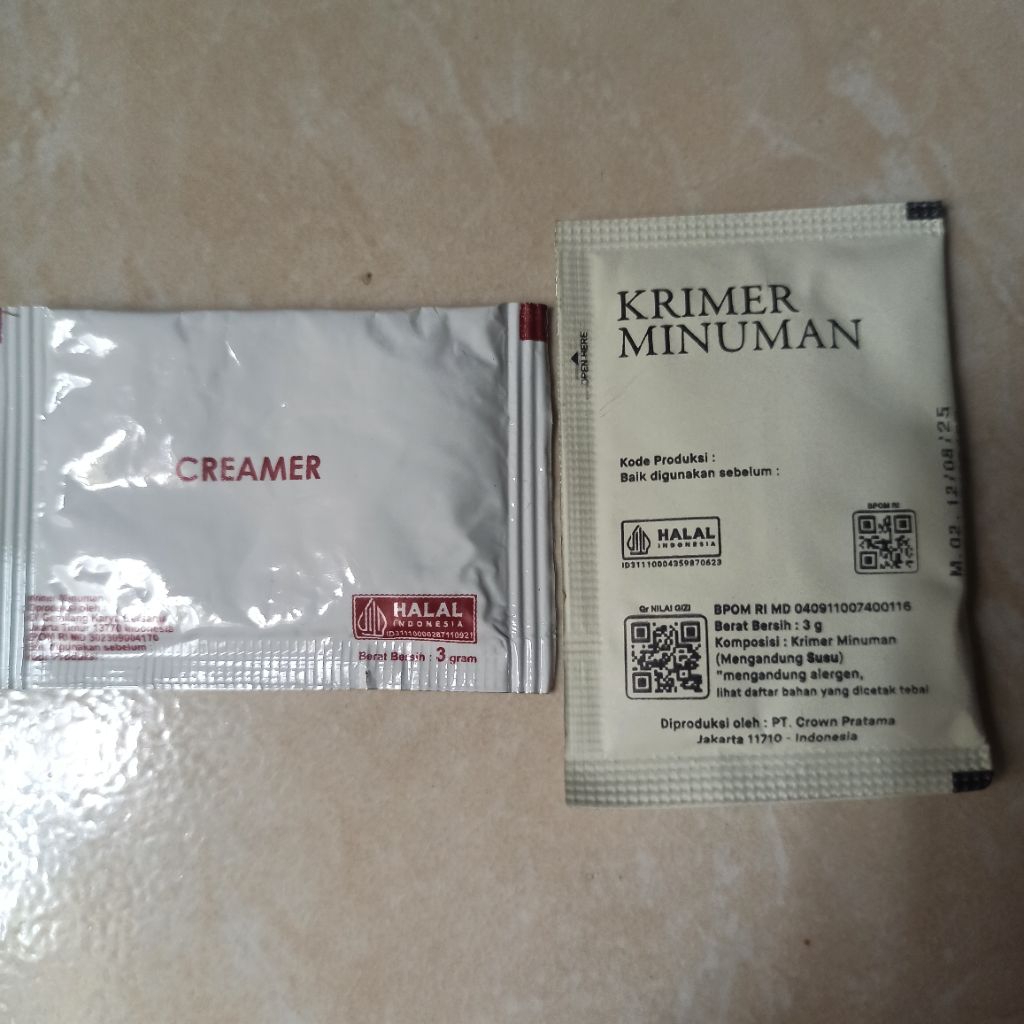 Krimer bubuk sachet minuman creamer sachet 3gr