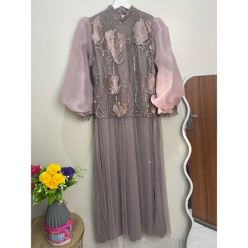 YESAYA dress combi tile bordir