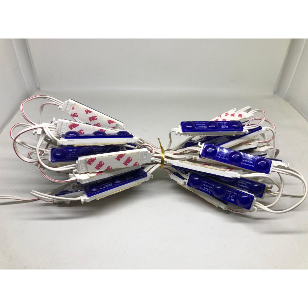 LED MODULE SAMSUNG ANX SMD 2835 MATA KECIL 3 MATA DOFF BLUE BIRU - H21