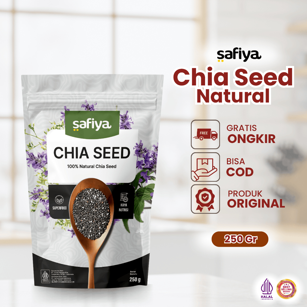 Safiya Chiaseed Organik 250 Gram Chia Seed Detox Premium