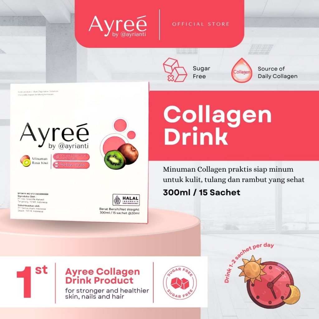 Ayree Collagen Drink & Ayree Fiber Drink Sachet