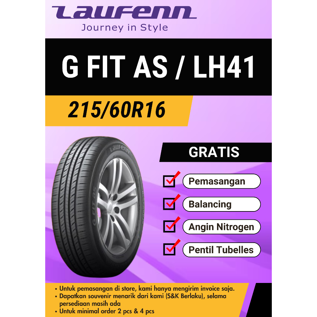 Ban mobil Laufenn 215/60R16 G FIT AS/ LH41 TUBELLES, 215 60 16, 215-60-16, 215/60-16, 2156016