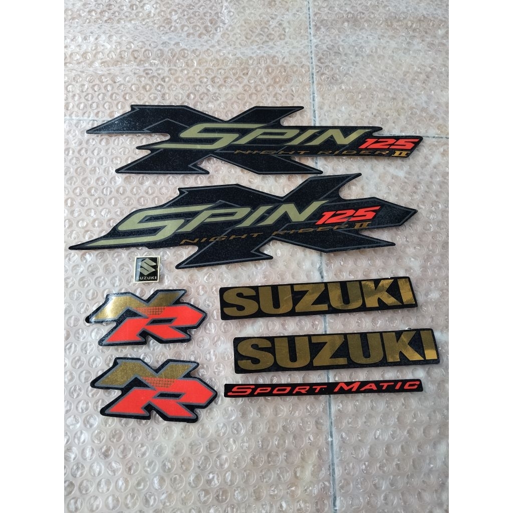 stryping stripping striping stiker sticker Suzuki Spin spin 125 NR non original NOS