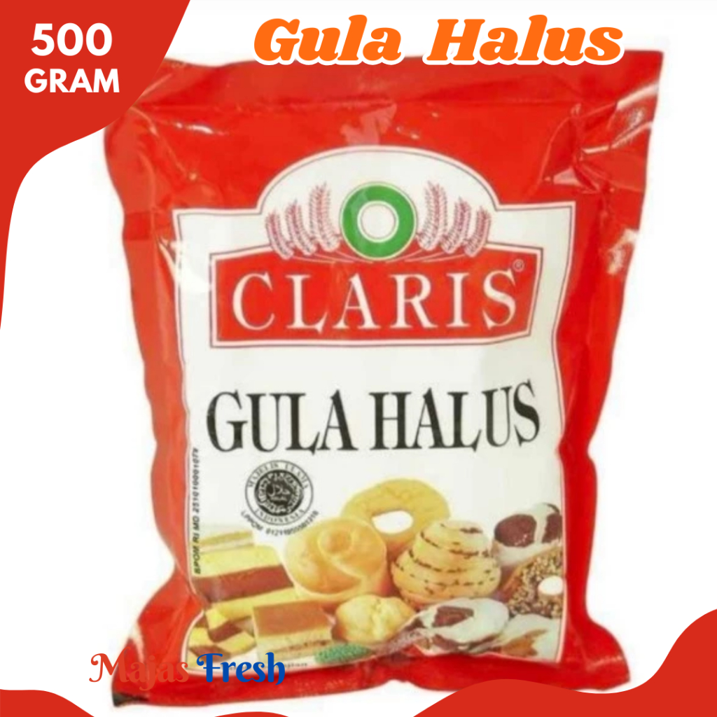 GULA HALUS Claris - Gula Pasir Halus Claris | 500gr [ Harga Per BKS ]