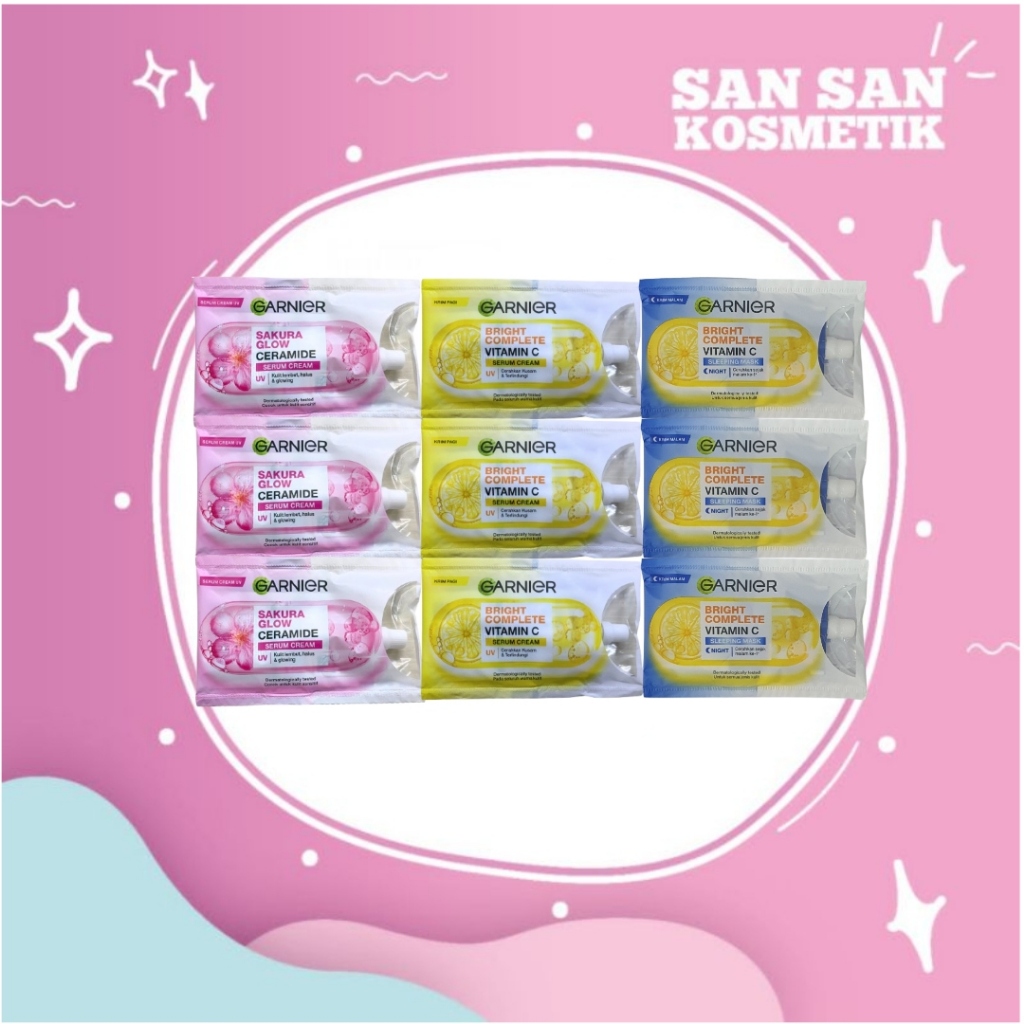 Garnier Moist Sachet 1 Karton  (isi 25 Renteng) 7ml Sakura UV/Bright Complete UV/ BrightComplete Nig