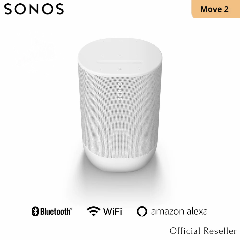 Sonos Move 2 -  Powerful Portable Smart Speaker - White