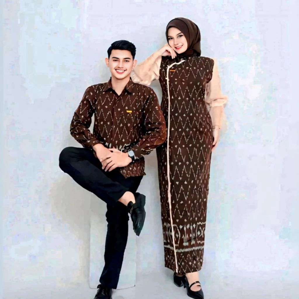 jenar dress gamis tenun - gamis tenun etnik - gamis tenun couple kondangan