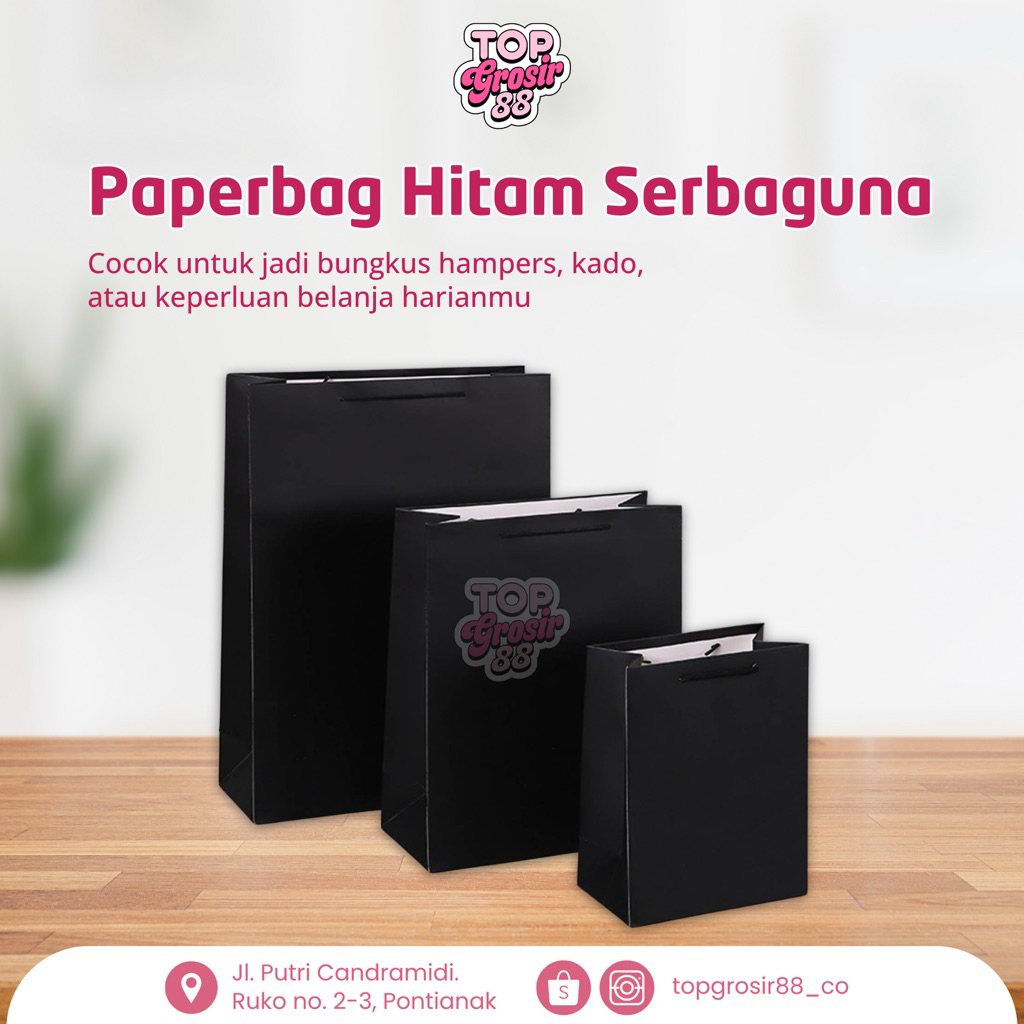 Paper Bag Polos Hitam/Paper Bag Special For you