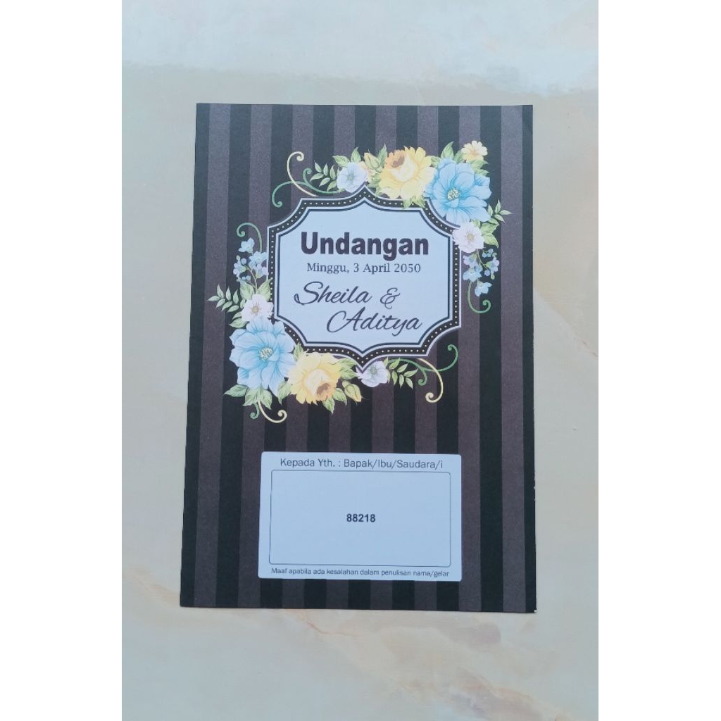 BLANGKO UNDANGAN ERBA 88218 KOSONGAN TANPA OPP