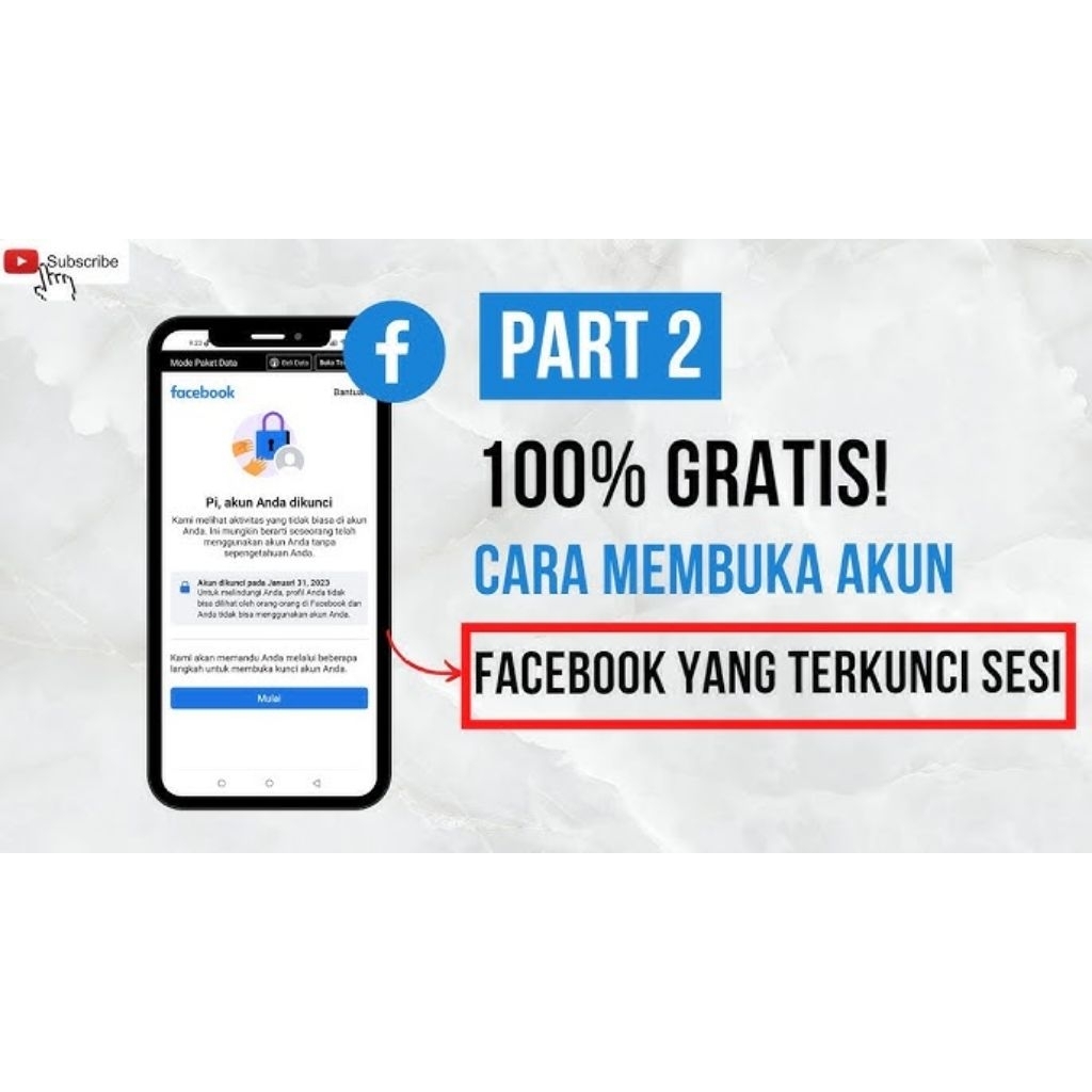Jasa perbaikan akun facebook di nonaktifkan dan terkunci