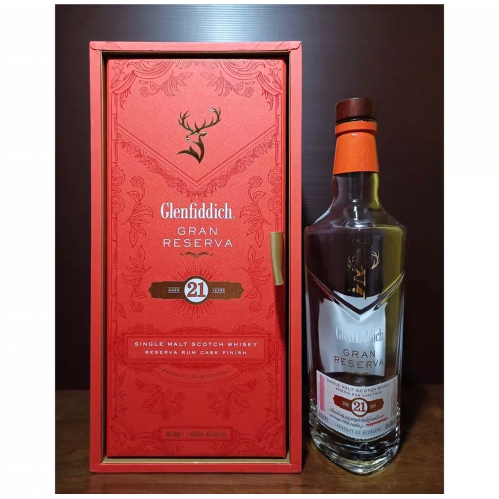 botol bekas miras glenfiddich 21 reserve/ botol pajangan / botol import