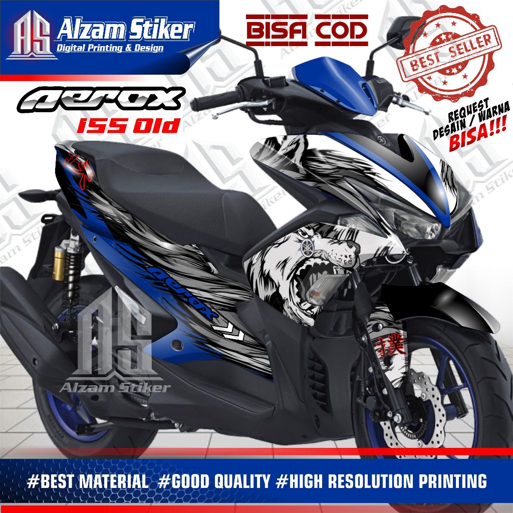 COD / Decal Sticker Variasi Aerox 155 / Stiker Aerox 155 Old Full Body / Stiker Variasi Aerox Old 15