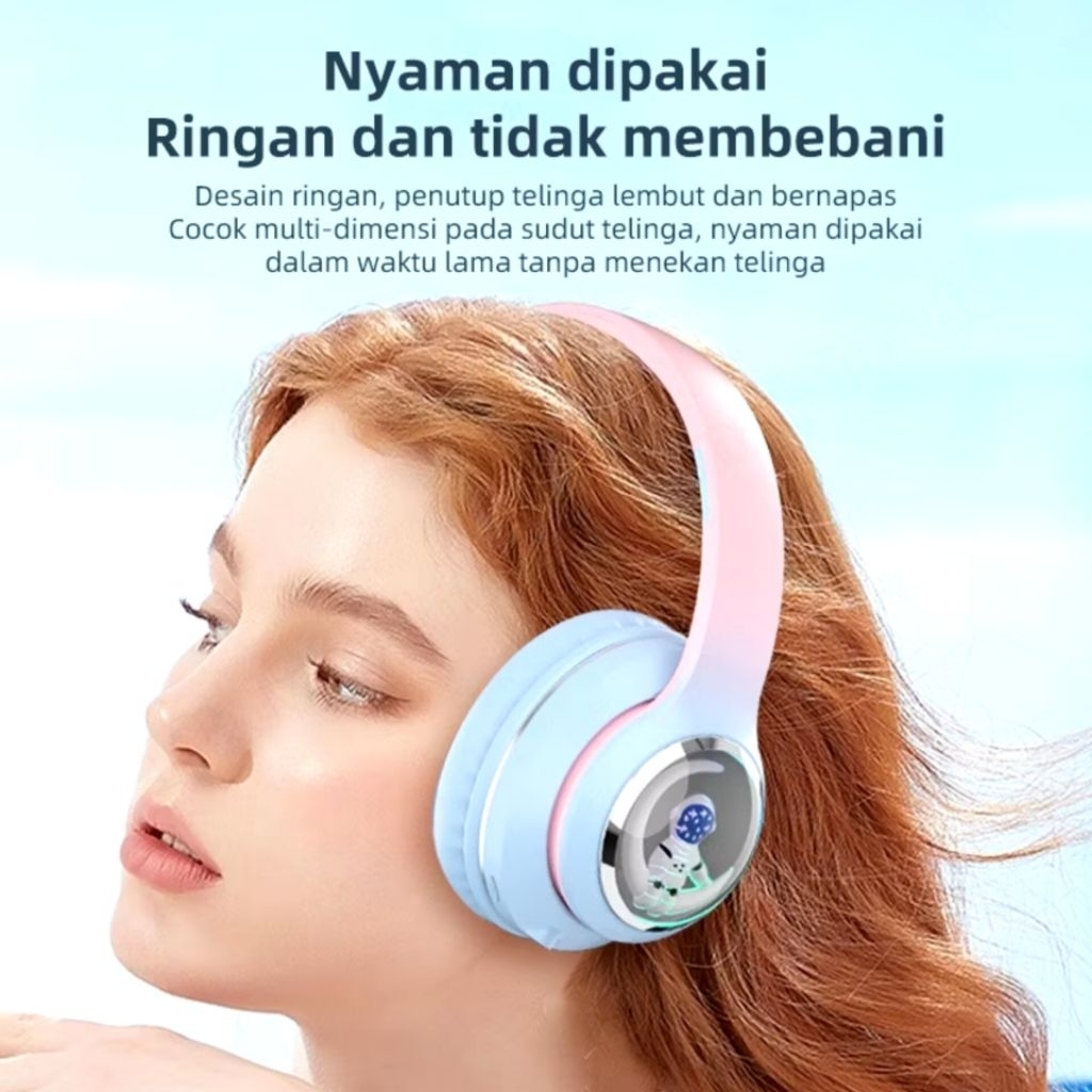 BASIKE HEADPHONE BLUETOOTH HEADSET EARPHONE WIRELESS STEREO