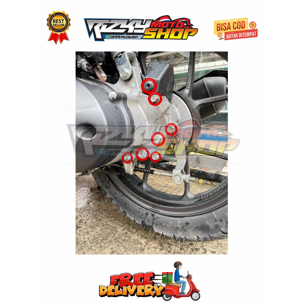 BAUT KRENGKES GARDAN + SENSOR ( 7 BAUT ) GENIO BEAT DELUXE SCOOPY STREET NEW PRESTIGE TAHUN 2018 - 2