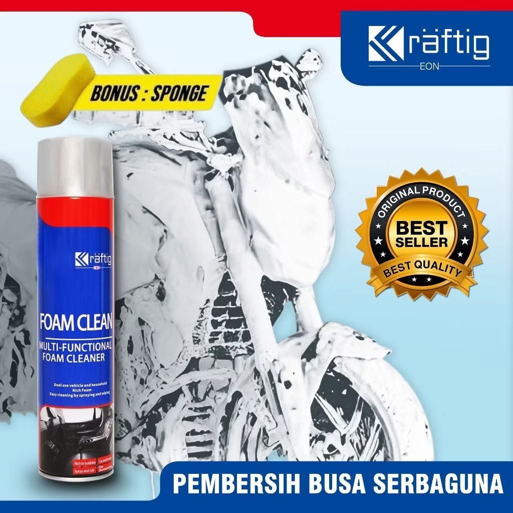 ( promo)kraftig eon foam cleaner pembersih interior mobil/body motor/tas kulit/sepatu 650ml