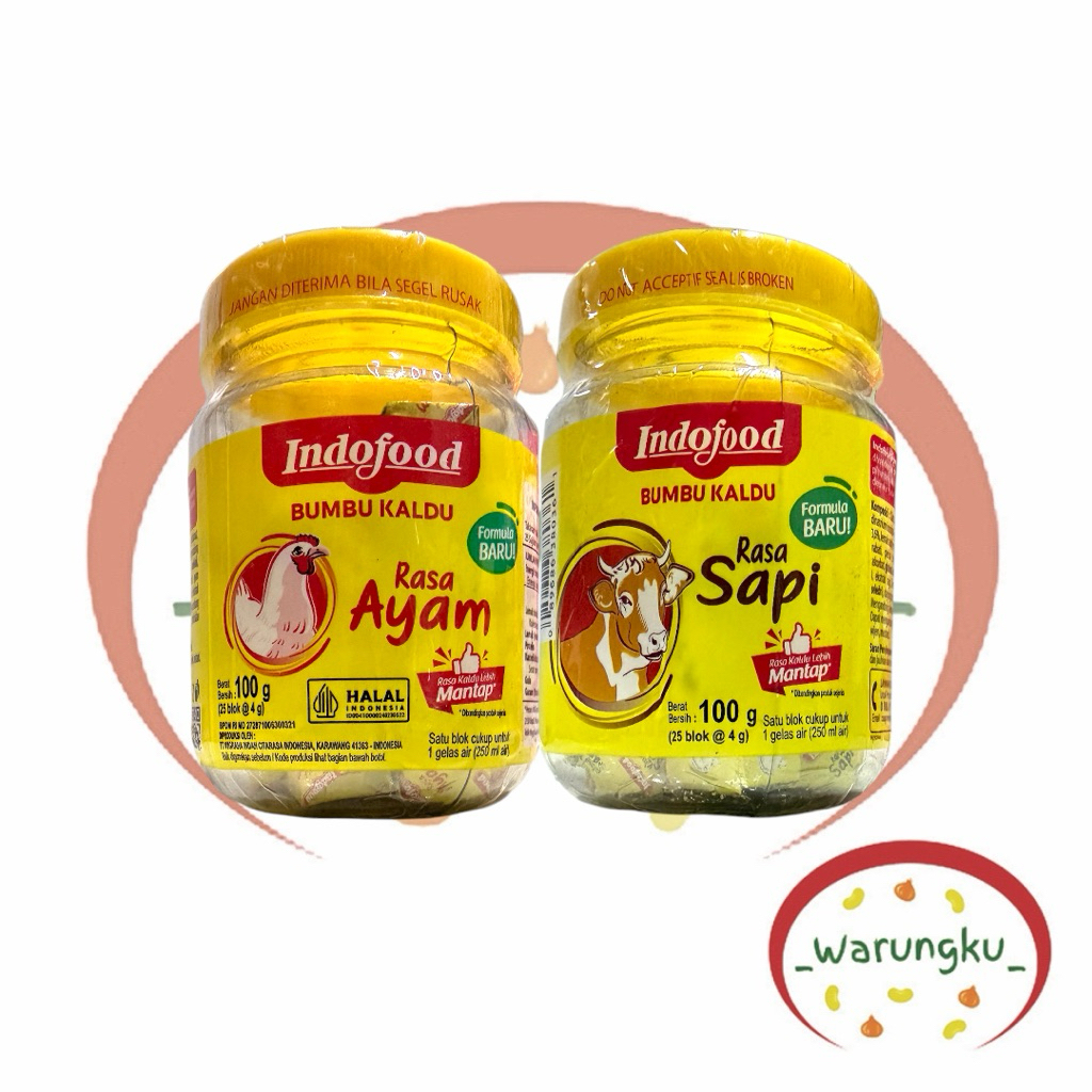 Indofood Kaldu BLOK 100gr 25 Ayam Sapi Bumbu Kaldu