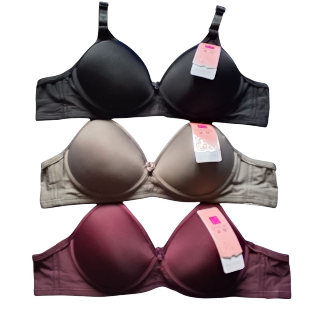 isi 3 PCS BH busa remaj lingcau/BRA busa tanpa kawat SIZE 34,36,38,40