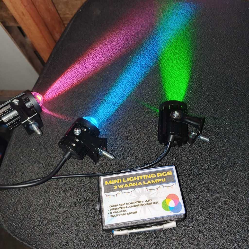 LIGHTING SOUND MINIATUR RGB 3 WARNA LENGKAP MODUL DAN ADAPTOR 12V , MINIATUR LIGHTING