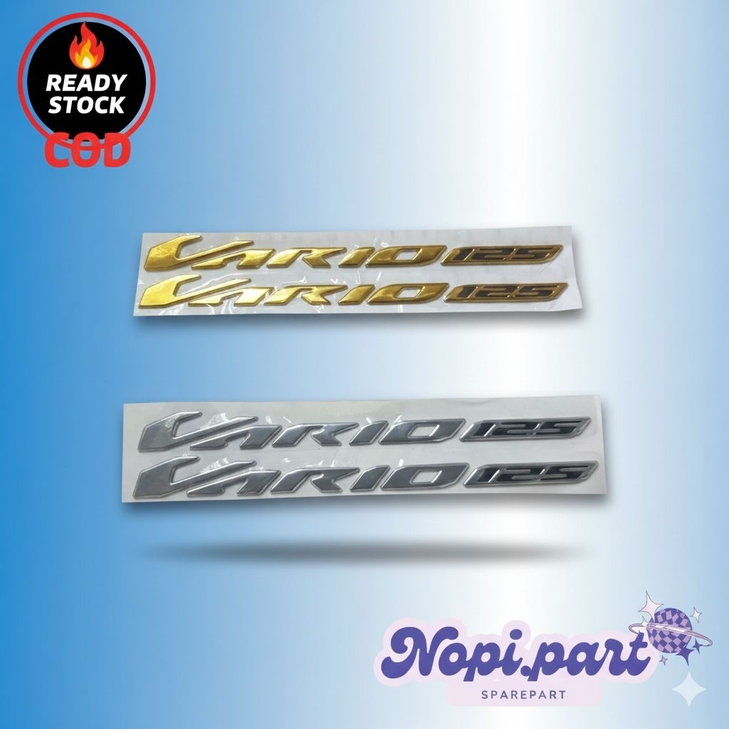 emblem vario 125 gold silver sepasang sesuai foto