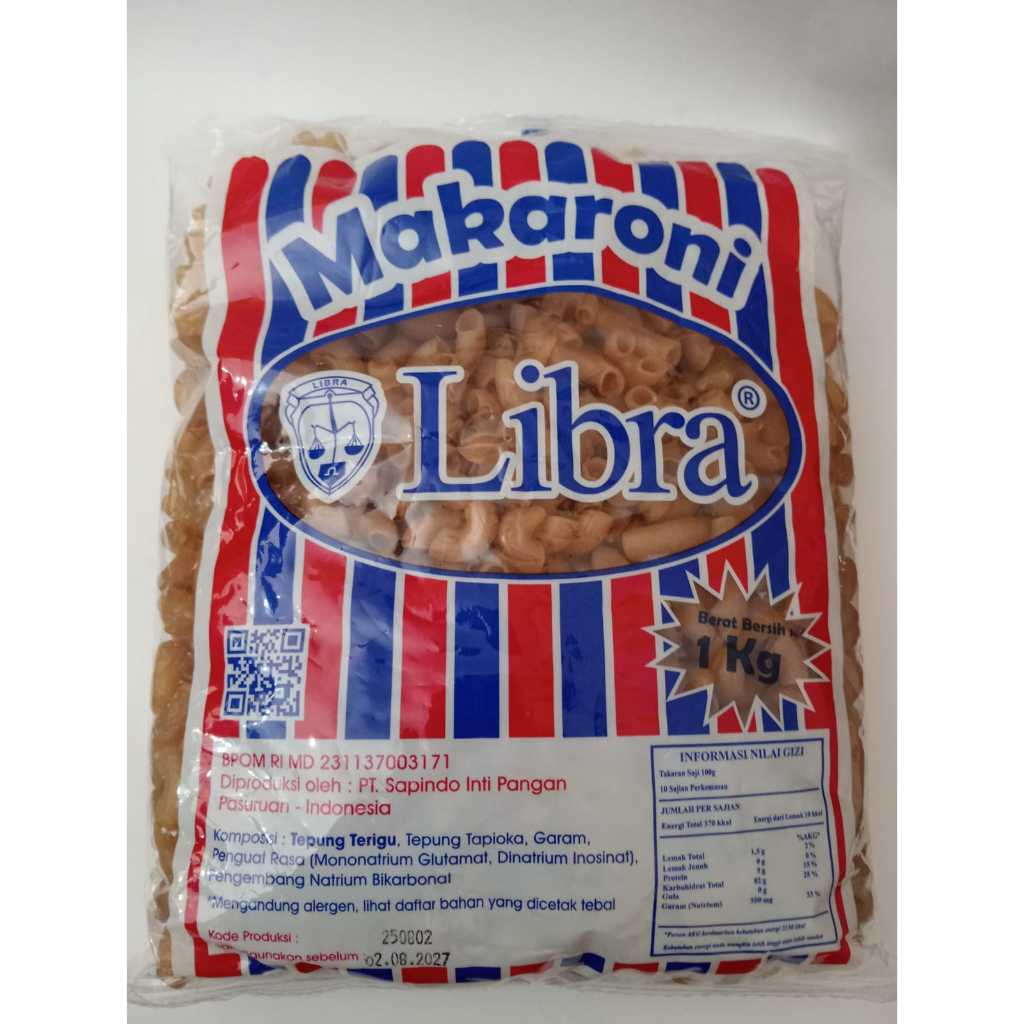 MAKRONI LIBRA 1 KG | MAKARONI MENTAH | MAKRONI