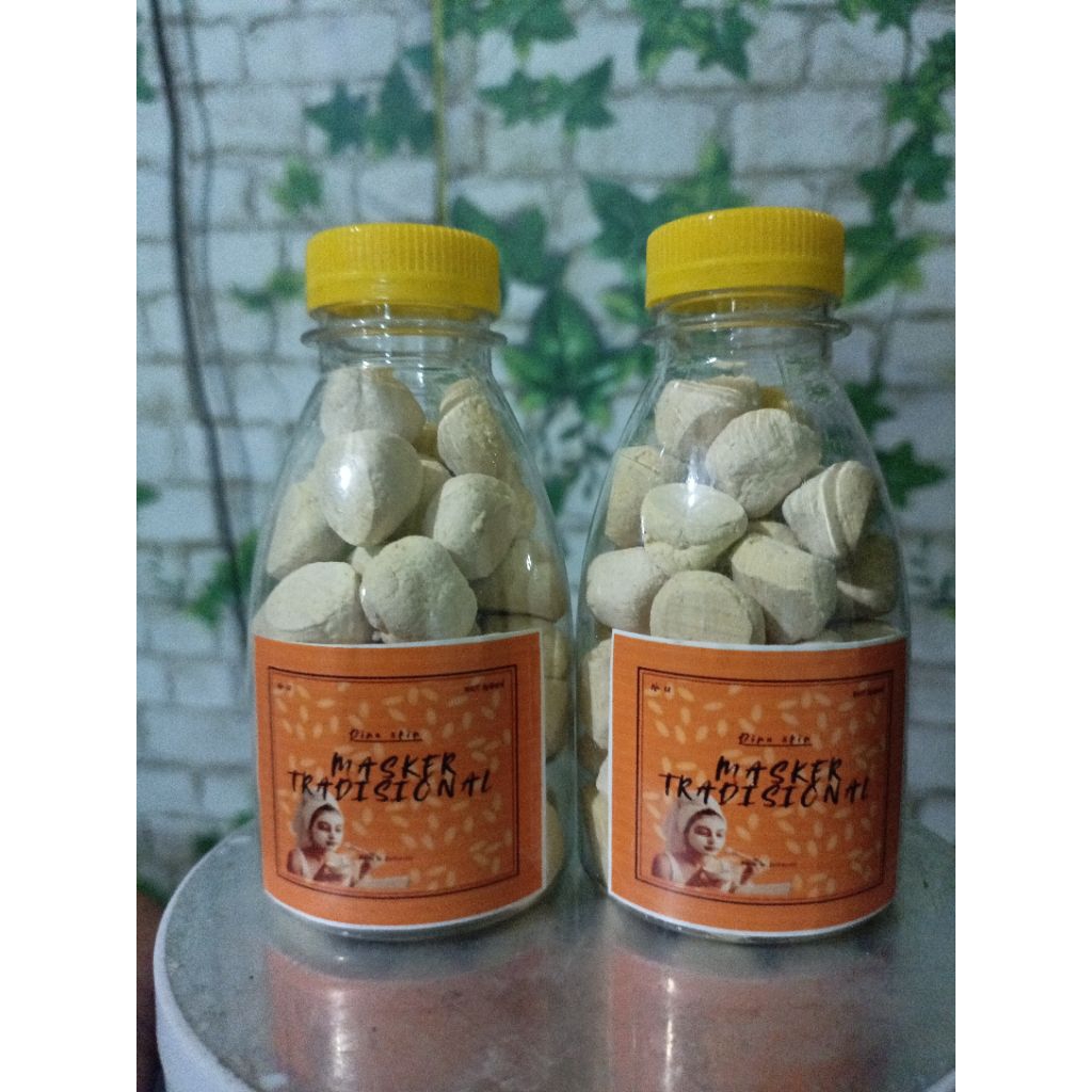 Bedak Dingin Masker Wajah untuk menghilangkan flek Hitam Tradisional extra rempah