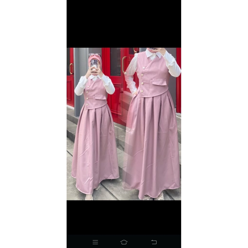 gamis polos rompi
