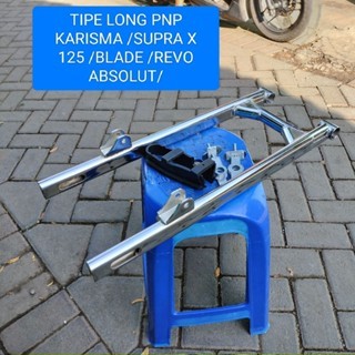 Arm supra x125 tipe long full besi tebal/supit belakang/swing arm karisma long hanmade bagus