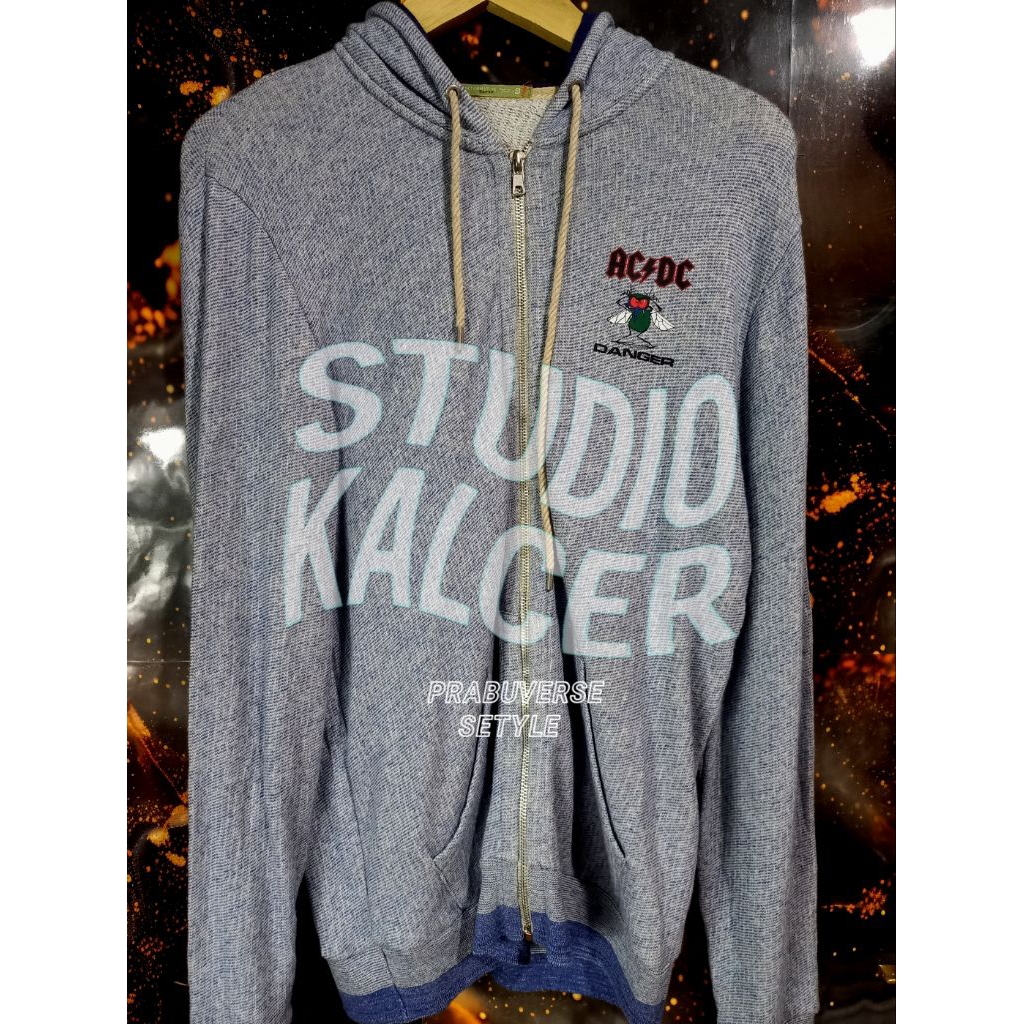 HOODIE ZIPPER ACDC MODEL denim WASH