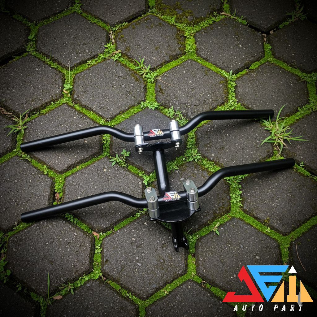 Paket Stang Rzr Plus dudukan Stang Honda Yamaha Matic Bebek Modif Trondol Roadrace